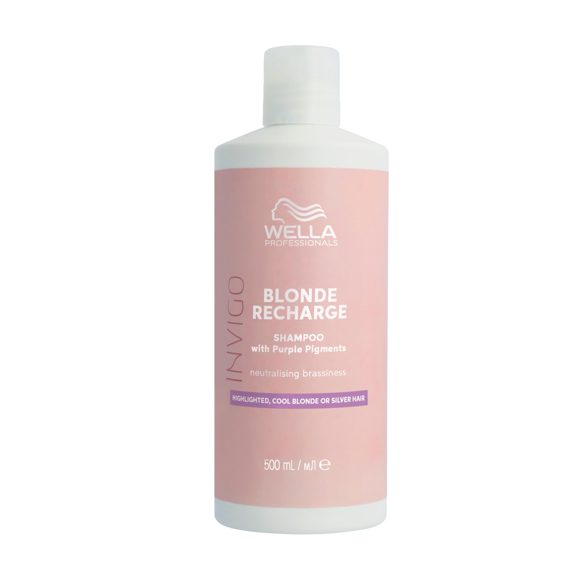 Wella Professionals INVIGO BLONDE RECHARGE Shampoo – Für blondes Haar, Farbschutz & Neutralisierung, Silbershampoo,