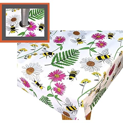 Karina Home Wipe Clean Garden Tablecloth with Hole Cover