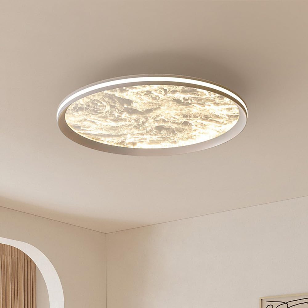 Włoska luksusowa okrągła lampa sufitowa do sypialni 19,7 cala, nowoczesna minimalistyczna lampa sufitowa do jadalni i gabinetu z akrylu, odpowiednia do hoteli i biur, oprawa oświetleniowa.
