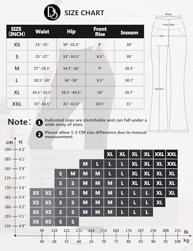 Desol Thermohose Damen, Bootcut Yogahose Hosen Damen mit Innenfleece, Fleecegefüttert Schlaghose mit 4 Taschen, Winter Sporthose Lang, Hohe Taille Stretch warme Jogginghose
