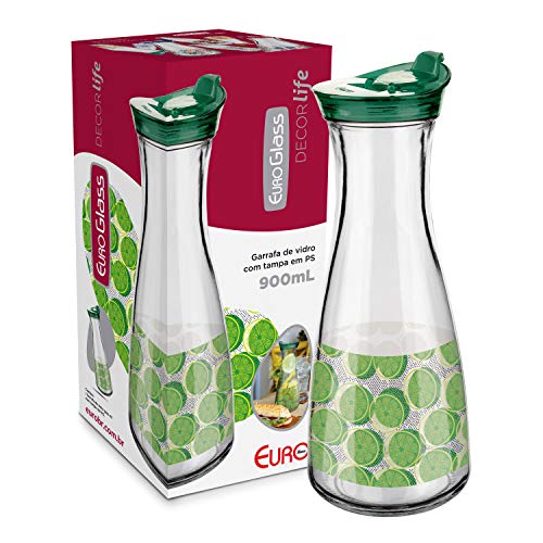 Garrafa de Vidro 900 ml decoração Limões, CVB7977, Euro Home