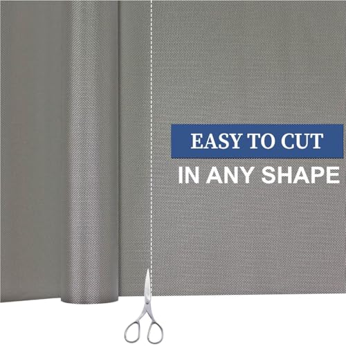 Image of Anti-Slip Kitchen Cabinet Drawer Shelf Mat Liner Sheets for Waterproof Shelf Paper with Modern Pattern EVA Cabinet Mat Easy to Cut- Sheet for Fridge,Shoe Rack,Closet,Cupboard Grey, 45x300 CM