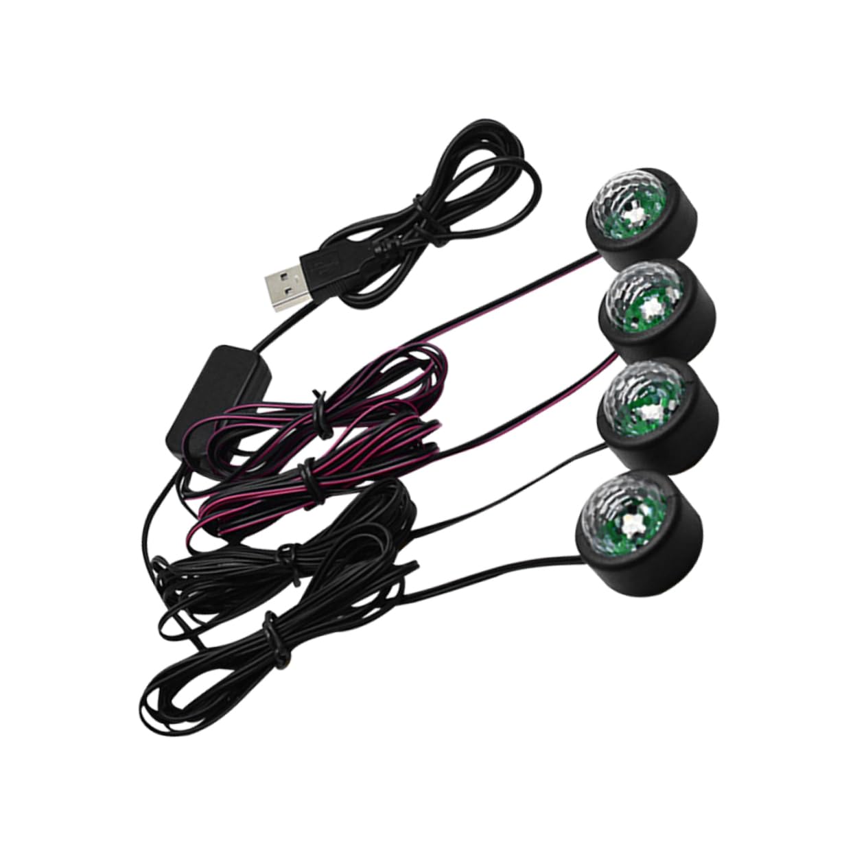 PRETYZOOM Lamp USB Car Lights for Decoration Voice Control High Brightness Low Power Consumption for Cars and Outdoor Use