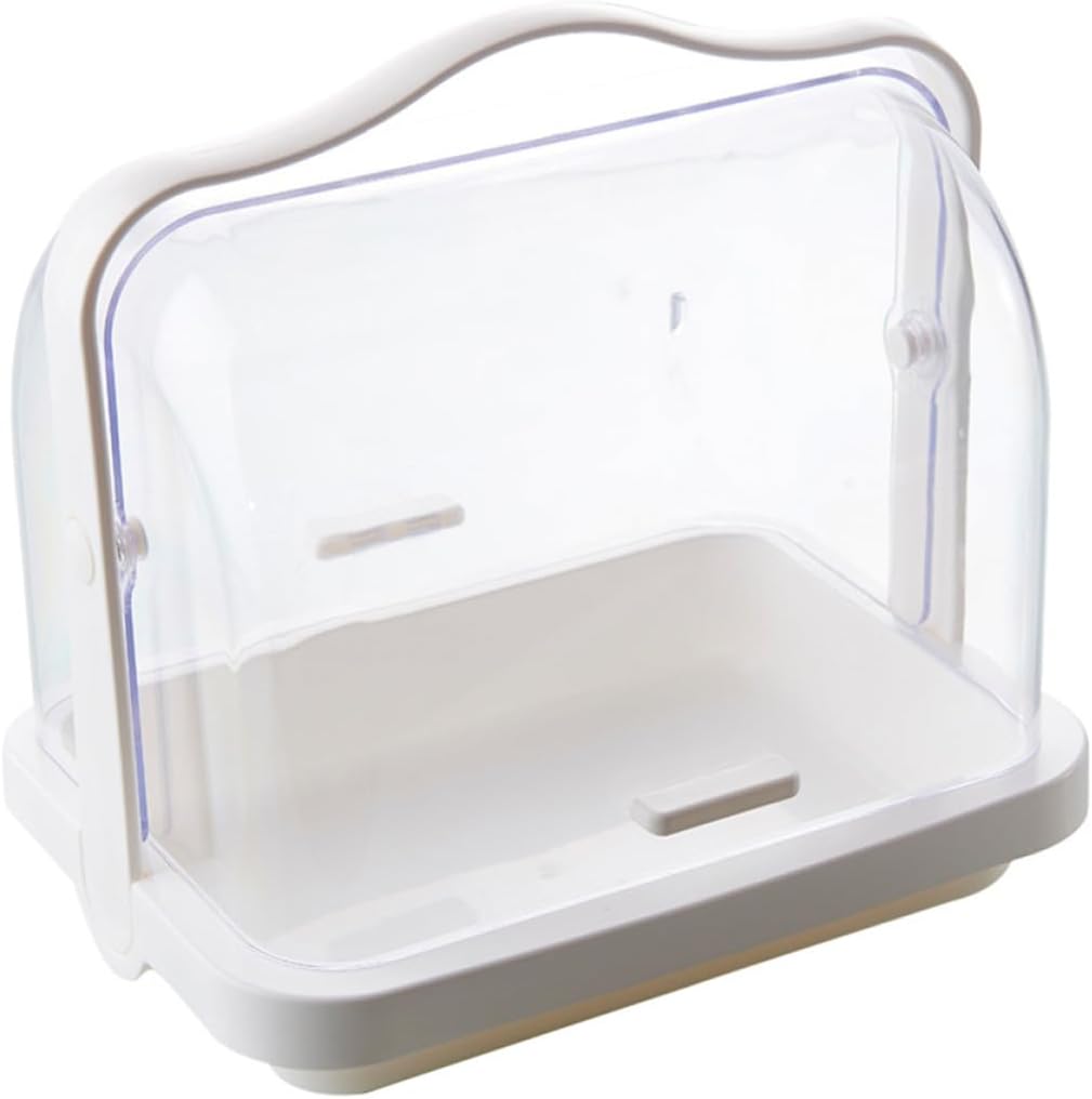 Dustproof Storage Box with Lid, Large Bottle and Dinnerware Organizer, Portable Nursery Utensil Container for Home and Travel