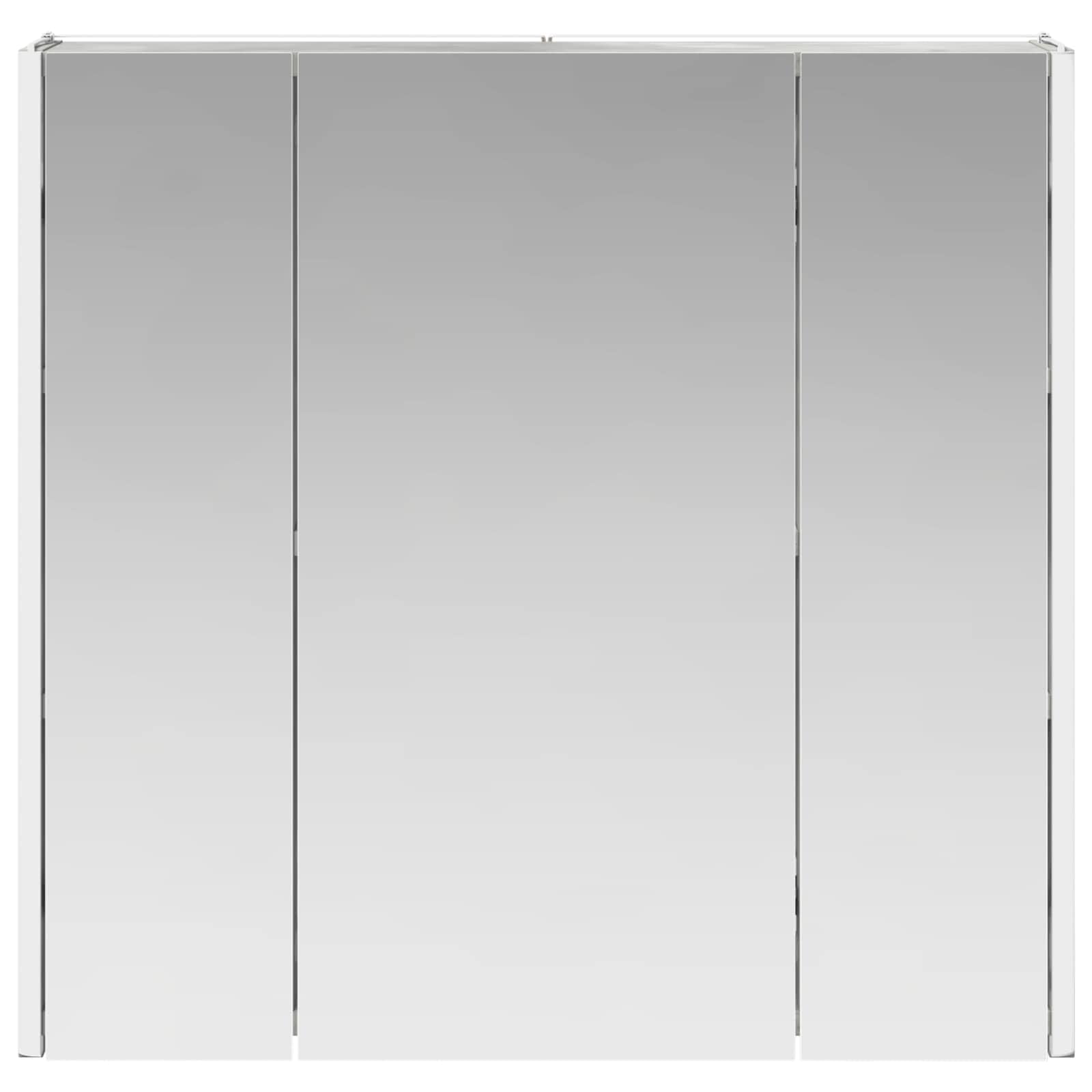 Szafka łazienkowa z lustrem betonowym, szara, z materiału drewnopochodnego, 63,5 x 15,5 x 60,5 cm, z oświetleniem LED, montaż na ścianie, schowek i regulowane półki do nowoczesnej łazienki