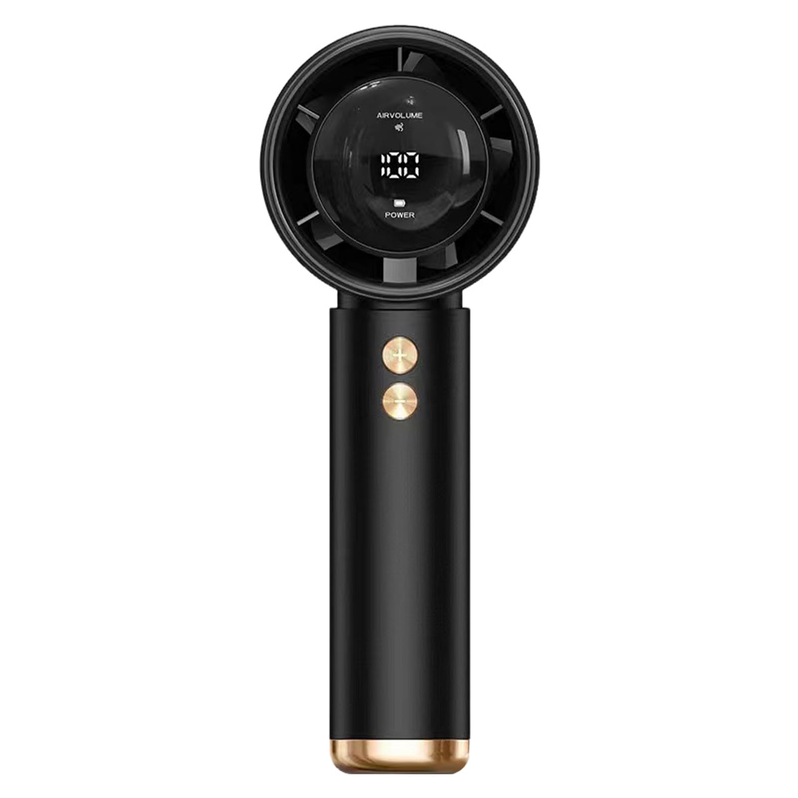 Portable Handheld Fan, High Speed Turbo Mini Fan 100 Speeds, Digital Display, 3000mAh Battery Rechargeable Personal Fan, Up to 15H Cooling Time, Powerful Small Fans for Outdoor Camping Travel (Black)