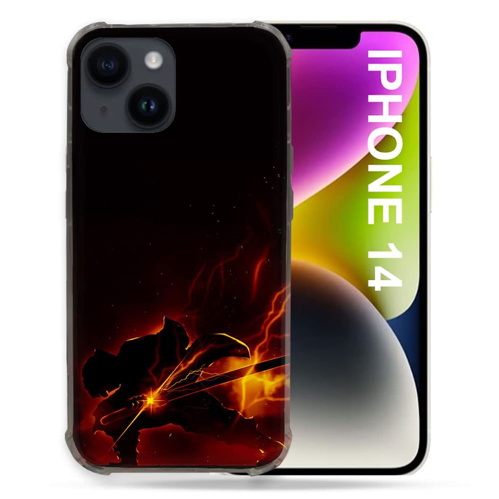Cokitec Case for iPhone 14 (6.1) Manga Demon Slayer Electric
