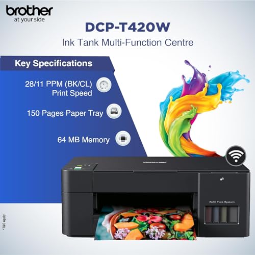 Brother DCP-T420W All-in One Ink Tank Refill System Printer with Built-in-Wireless Technology view 2