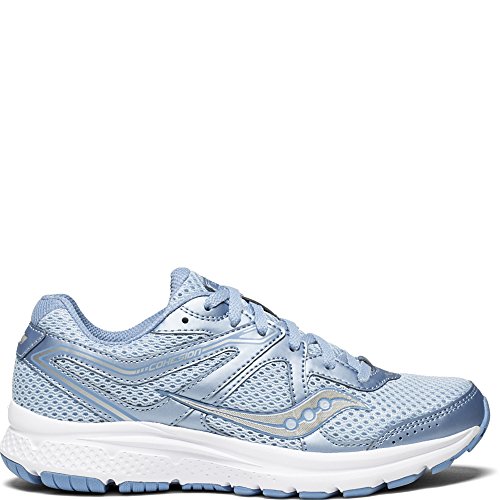 Saucony Women's Cohesion 11 Running Shoe, Fog/Blue, 8 Medium US