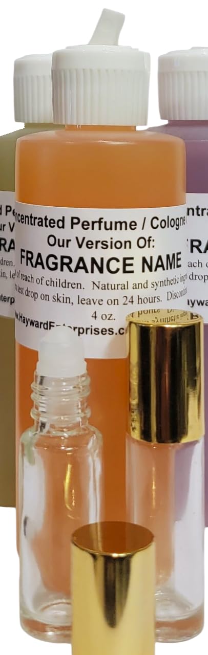 HYWD Enterprises Cologne Oil Comparable to A*MEN (ANGEL) PURE MALT for Men, Fragrance Rendition, Eau de Parfum, Large 4 oz. (120ml) with 2 Empty Roll-ons
