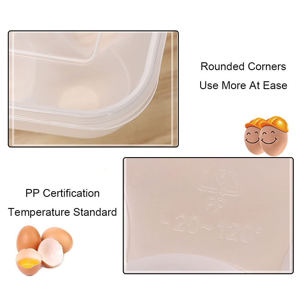 Zefeng Scatola per uova, uova contenitore, scatola impilabile, in plastica, con coperchio, coperchio per 34 cucina campeggio picnica, stoccaggio alimentare, (V094-egg storage box)