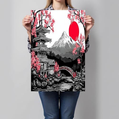 Cuadros decorativos de paisajes japoneses para renovar la estética de tu dormitorio