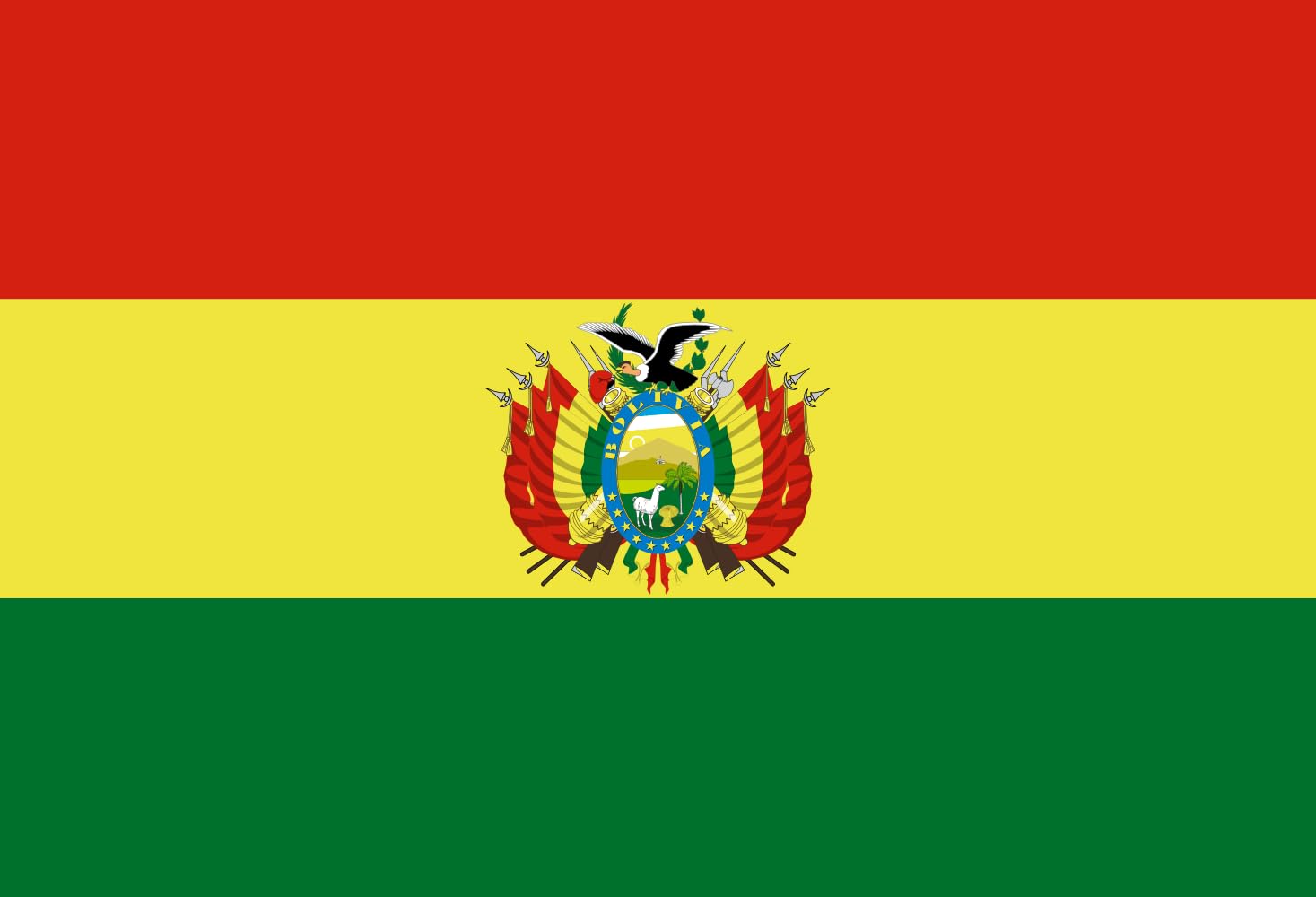 Drapeau Large Bolivia Estado haut de gamme en maille paysage renforcée