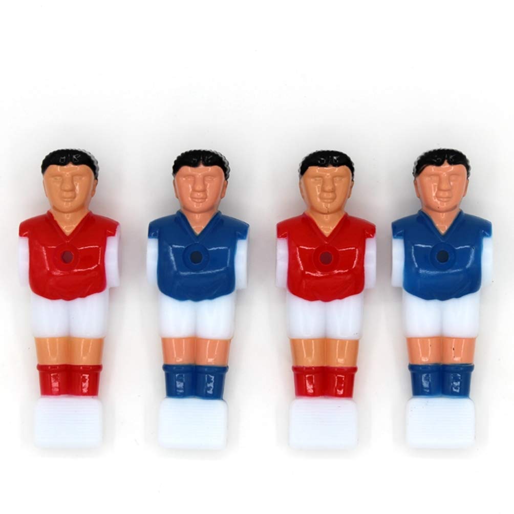 Kisangel 4Pcs Foosball Table Men Replacement Table Soccer Player Foosball Replacement Parts (2pcs Red and 2pcs Blue)