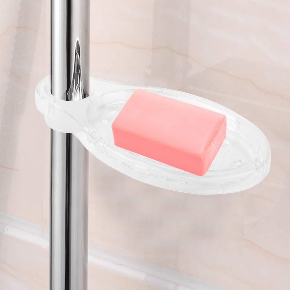 Juroupi #983 Transparent Round Acrylic Soap Dishes Box Holder Lifting Rod Bathroom Accessories