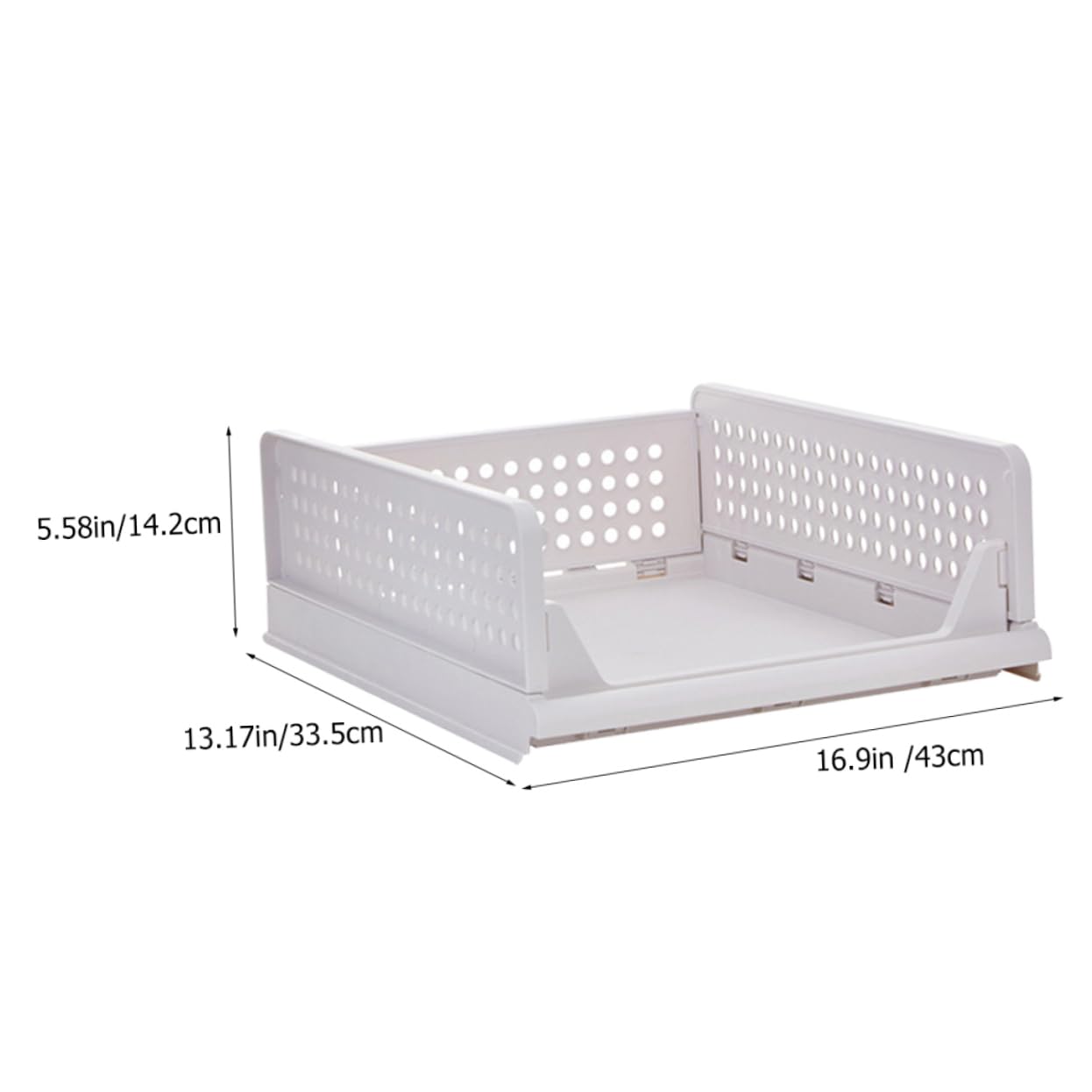 Este Conjunto de 2 contenedores Plegables apilables para Armario nizer - Cajas de Almacenamiento de plástico para cajones de Armario y Dormitorio - Almacenamiento eficiente de Ropa y accesor