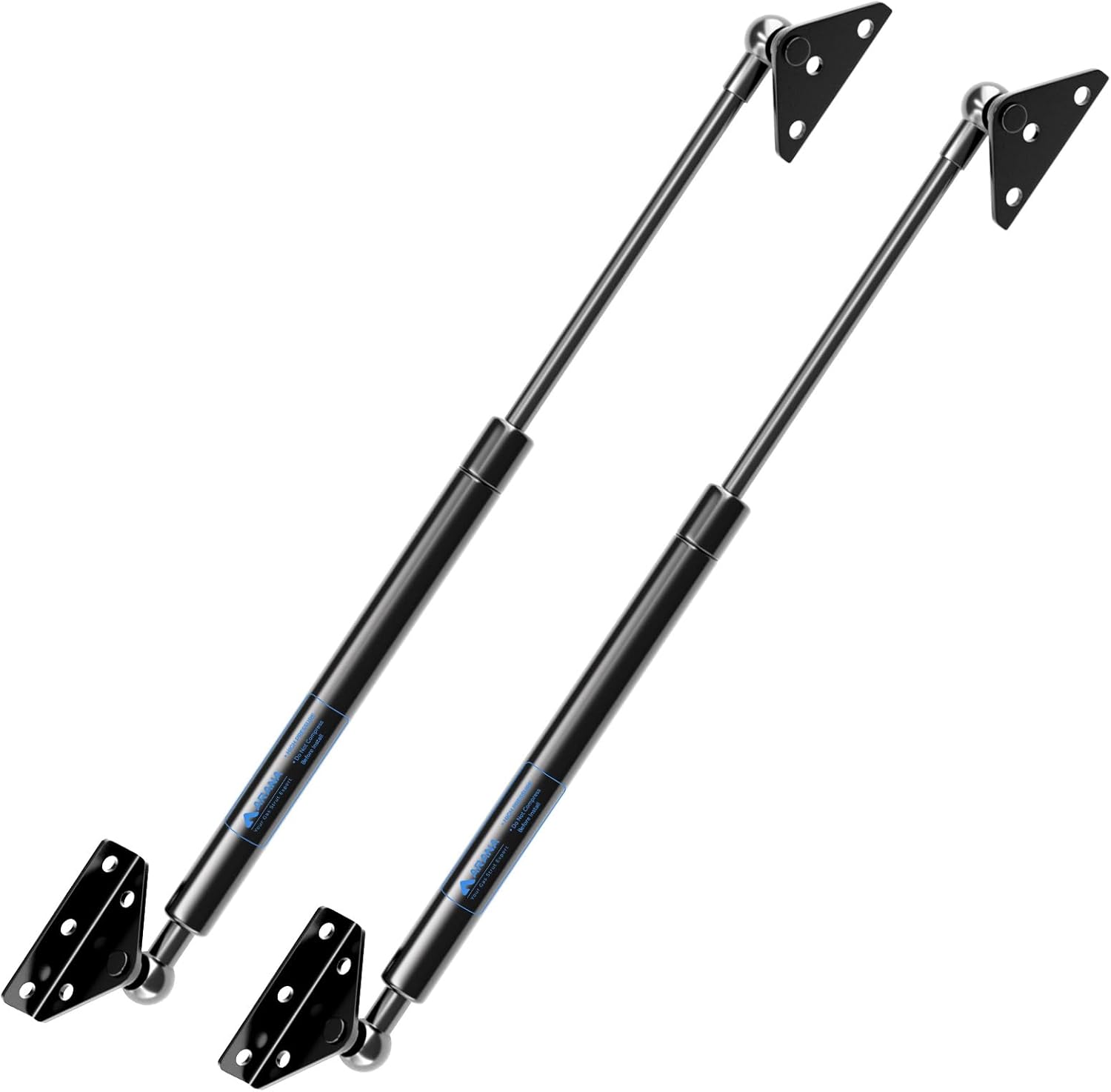 ARANA Gas Struts 20 inch 60 lbs with Brackets, Gas Shocks Lift lid 20", Heavy Duty Gas Spring Lift Support for RV Camper Bed Tanning Bed Boat Hatches Cabinets(Fits 48-66 lbs Lid), 2 Pcs 20 inch 60LB