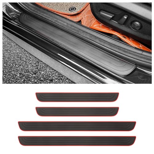 4PCS Car Door Sill Protector,Anti-Scratch Rubber Car Door Protector Edge
