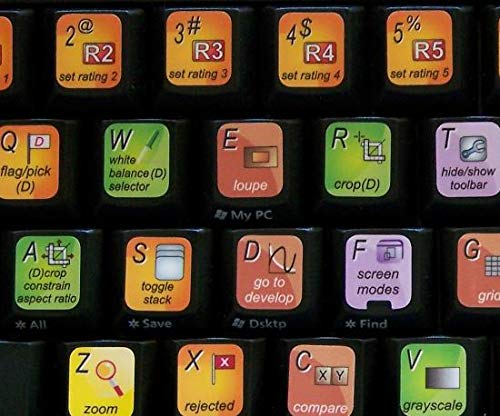 Lightroom Keyboard Sticker (Graphic Design) For Desktop, Laptop And Notebook Is Compatible With Adobe #TOP2