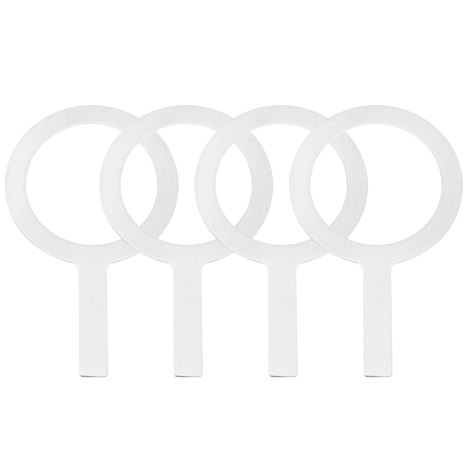 Anillos de acero inoxidable para juntas de tazas de té de 95 mm y postres, 4 cubiertas