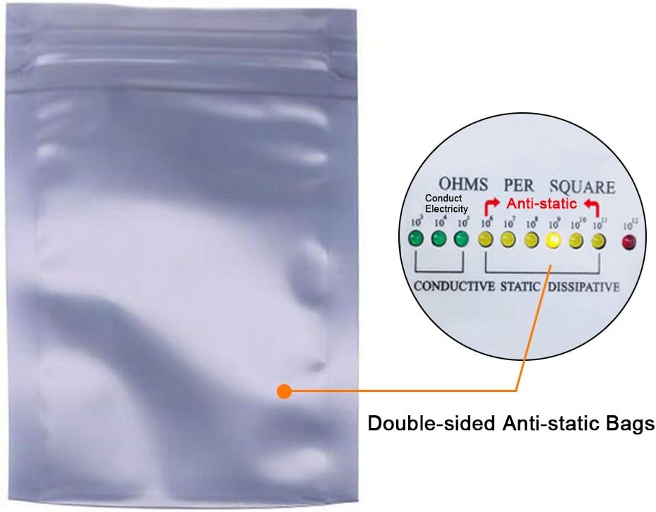 🛒 Crazy Deals Extra Large 20Pcs 15.75x17.72inches Anti-Static Bags, Resealable Antistatic ESD Shielding Bag 40x45cm with Labels for Motherboard,Computer Electronics Accessories Product Deal Extra Large 20Pcs 15.75x17.72inches Anti-Static Bags, Resealable Antistatic ESD Shielding Bag 40x45cm with Labels for Motherboard,Computer Electronics Accessories