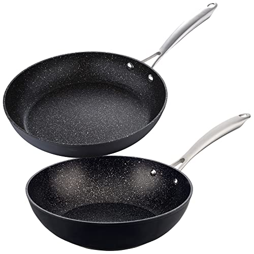 San Ignacio Set sartenes 28x6.0 y Wok 28x8.0 cm aluminio forjado apta para inducción VITA