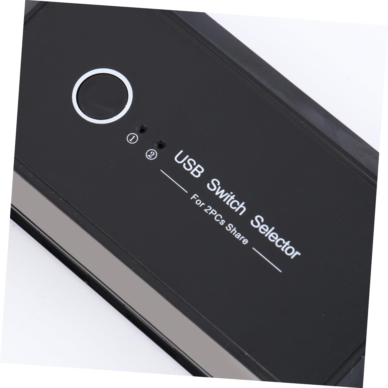USB Wahlschalter Schwarz 2 Port Automatischer Umschalter für 4 Geräte