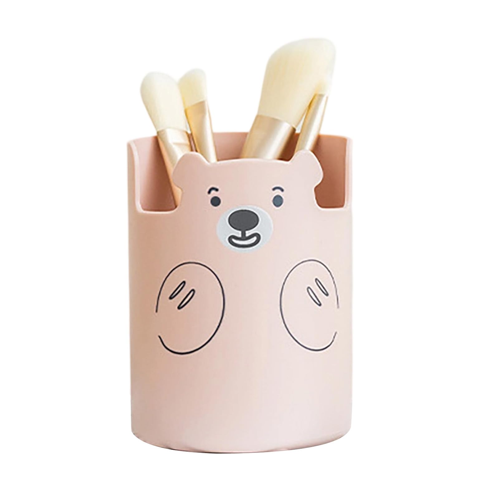 Glifora Cute Bear 2-in-1 Pen Holder and Phone Stand - Macaron Colours Desk Organiser, Large Capacity Storage for Pens, Makeup Brushes, Scissors and Stationery, Gift for Students and Office