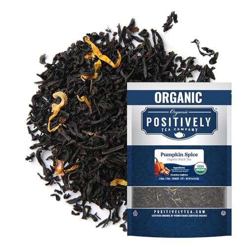 Image of Organic Positively Tea Company, Pumpkin Spice Black Tea, Loose Leaf, 4 Ounce