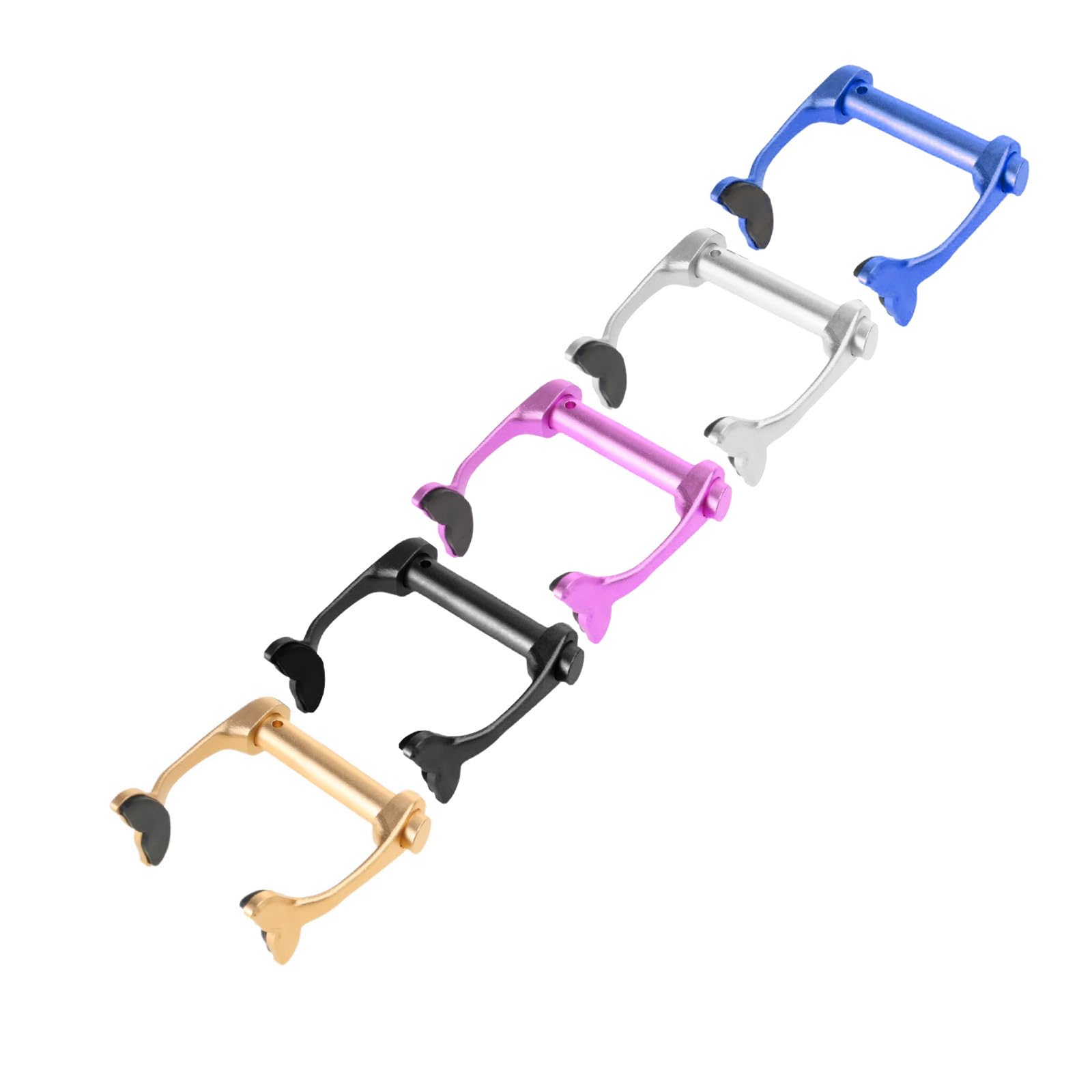 Azusumi Pince-Nez de Plongée Réglable en Alliage D'aluminium Professionnel Bouchon de Nez de Natation avec Lanière (Bleu