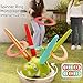 Nemnlaa 3 in1 Dinosaur Rocket Launcher 3 in 1 Dinosaur Musical Jumping Toss Ring and Stomping Launch Rocket Outdoor Sports Toys Kids Ages 4-8 with Remote Control (1pc, Charge) (1pc)