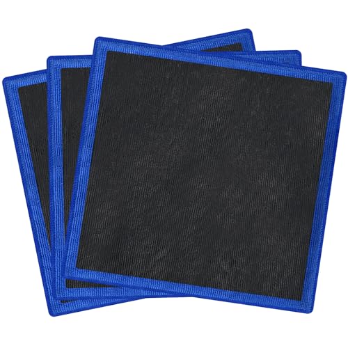 Image of Clay Towel Auto Detailing 3 Pack - Fine Grade Microfiber Car Chamois Towel - DIY Detail Clay Bar Alternative(Blue)