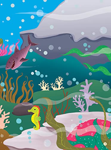 Image of My Sea World Sticker Activity Book: Explore Ocean Animals | Kids' Learn About Marine Life with Fun Stickers | Interactive Activities | Ocean-Themed Learning; 400+ Stickers