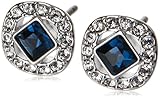 Swarovski Orecchini a lobo Una Angelic, Taglio squadrato, Blu, Placcato rodio