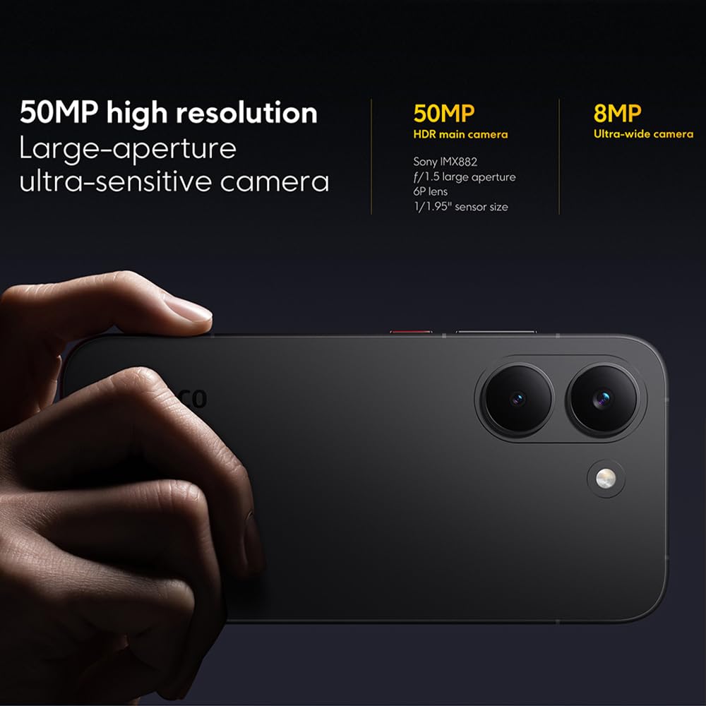 XIAOMI Poco X8 Pro, Smartphone 8+256 GB, Procesador de Alta Gama Dimensity 8500-Ultra, Pantalla AMOLED Ultra-Luminosa, 50 MP, OIS, Negro (con Cargador)