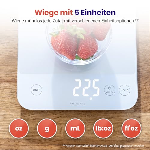 Etekcity USB Küchenwaage,10kg Küchenwaage Digital, Präzisionswaage 1g genau – Ansicht 4