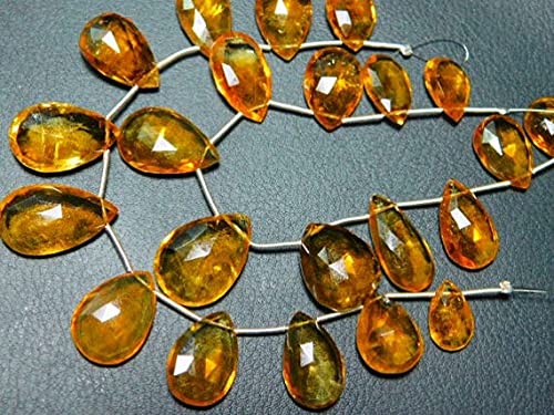 Citrine facettée perles poire en fil pour imaginer vos bijoux bohèmes et solaires