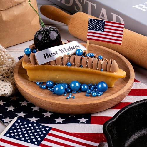 Image of 4th of July Red White and Blue Sprinkles for Cake Decorating, Patriotic Pearl Sprinkles 7.8oz 4 Colors Mix for Cake Cupcake Cookie Baking Donuts Ice Cream Toppings