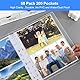 50er Pack A4 Fotohüllen mit 200 Fächern für 2/3/4-Ringordner, Transparente Postkartenhüllen mit 2 Fächern, Klarsichthüllen a4, Top Loading Nachfüllseiten für Fotoalben (219x152 mm).