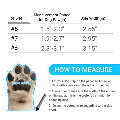 Flystar Dog Shoes For Medium Large Dogs, Waterproof Anti-Slip Rain/Snow Winter Warm Outdoor Dog Boots, Adjustable Reflective Rubber Sole Paw Protector Dog Shoes For Running Hiking Walking,Etc. #TOP1