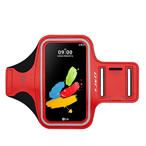 J&D Armband Compatible for LG Stylus 2/Stylo 2/Stylus 2 Plus/LG Q70/TCL 10 5G UW Armband, Sports Armband with Key Holder Slot for LG Stylo 2 Running Armband, Earphone Connection While Workout