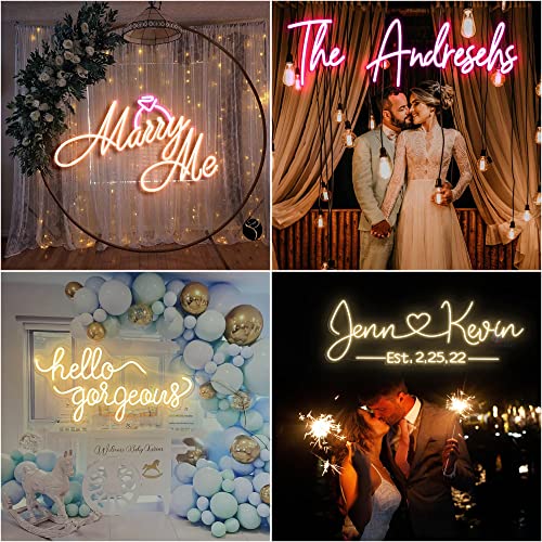 Image of Custom Neon Signs Personalized LED Neon Light Up Sign for Name Sign for Teen Girls Room Wall Decor Company Shop Logo Sign Wedding Party Decor