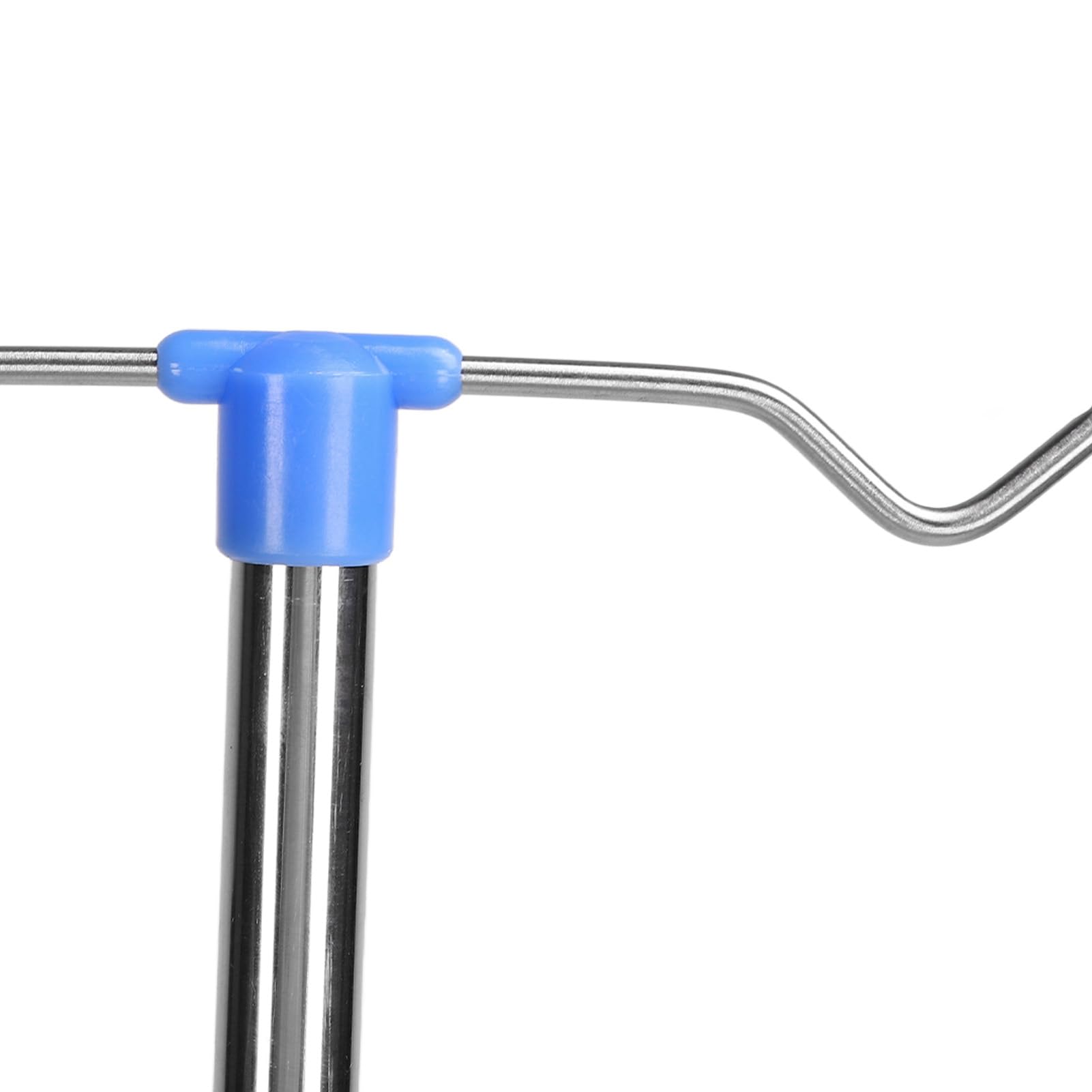 Asta Portaflebo, Asta Portaflebo Pavimento in Acciaio Inossidabile con Altezza Regolabile, Base Triangolare con Ruote, Asta Spessa, 2 Ganci, Supporto per Borsa Portaflebo per
