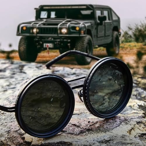 Adjustable Tint Sunglasses, Adjusta Shades Glasses, Men 1-9 Gears Adjustable Tint Polarized Round Beach Sunglasses4