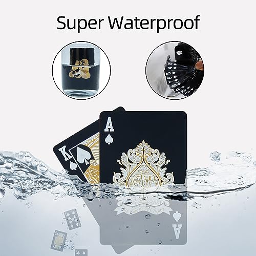 CCLIFE Spielkarten 2 Decks Pokerkarten Playing Cards Profi Poker Wasserdichtes Plastik