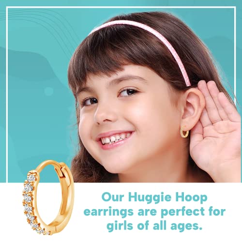 Image of Chanteur Hypoallergenic Huggie Earrings for Girls & Women - Small Hoop Design, Perfect for Teens & Kids