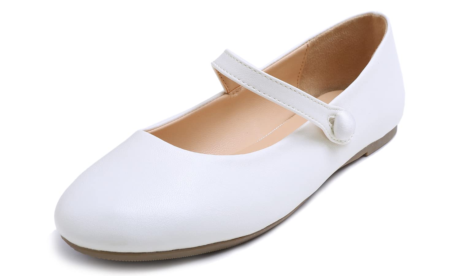 Feversole Mary Jane Lack Damenschuhe Flache Pumps geschlossen Bequeme Schuhe