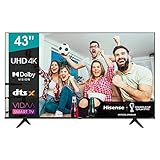 Hisense 43A6EG (43 Pulgadas) 2022 Series - Smart TV 4K UHD con Dolby Vision HDR, DTS Virtual X, Freeview Play, Alexa Built-in, Bluetooth (Nuevo 2022), Black