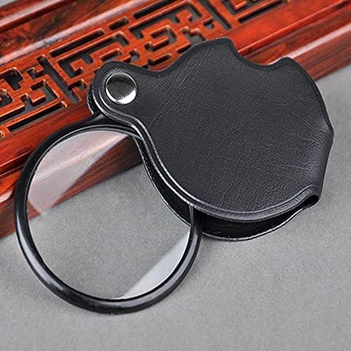 Lente di ingrandimento 5X 45mm Lente d'ingrandimento da ufficio Tascabile Ultra-sottile Lente d'ingrandimento portatile per anziani Lettura di giornali Lente d'ingrandimento portatile con custodi
