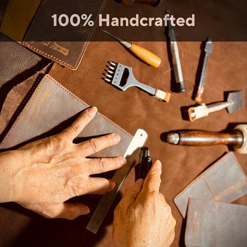 Leather Passport Holder for Men and Women - Handmade Vintage Travel Wallet - Mens Passport Case with Card Organizer - Genuine Leather Passport Cover - 4 Card Slots (Style B)4